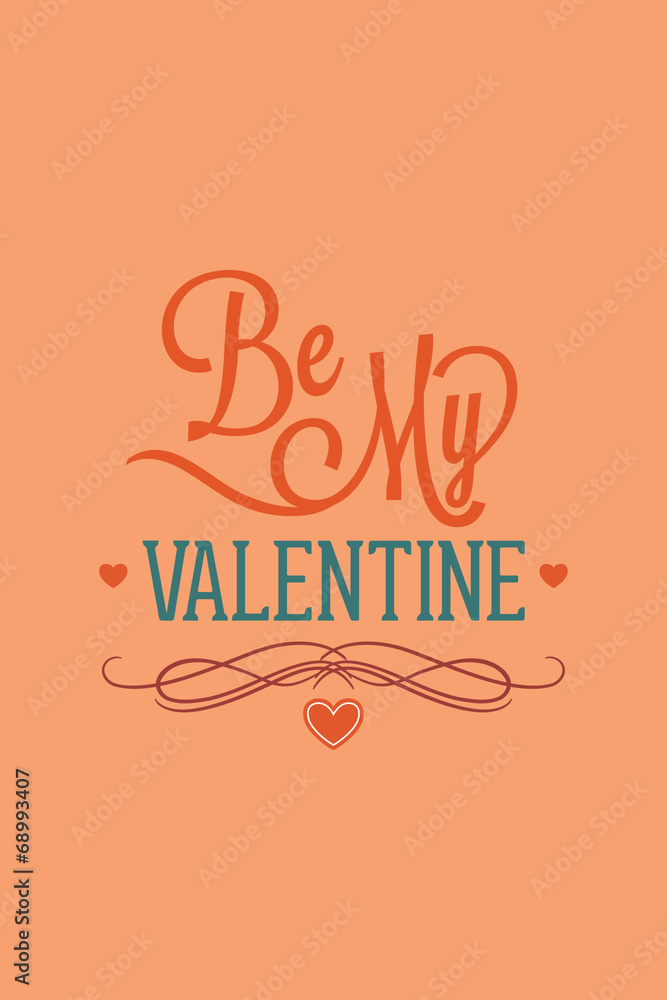Vector illustration with valentine and