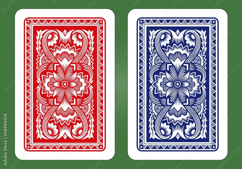 Naklejka premium Playing Card Back Designs.
