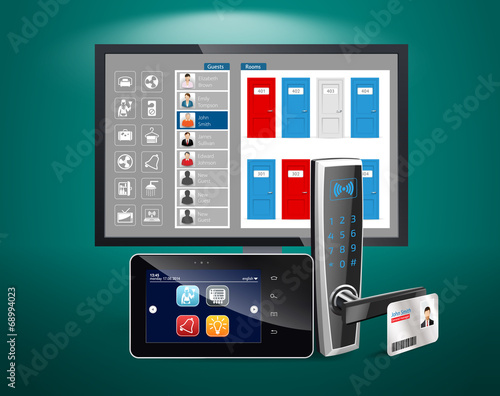 Access control and management system for hotels and hospitals