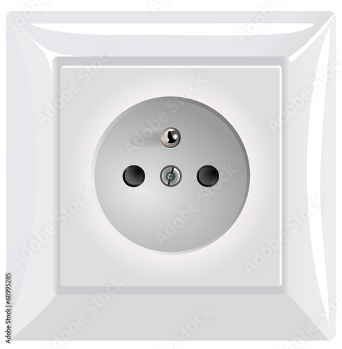 Vector version of simple modern power socket