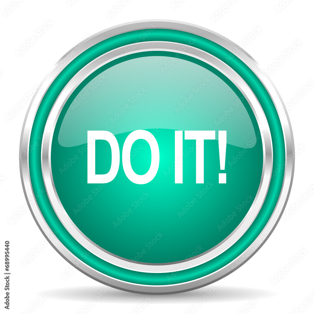 do it green glossy web icon do it green glossy web icon