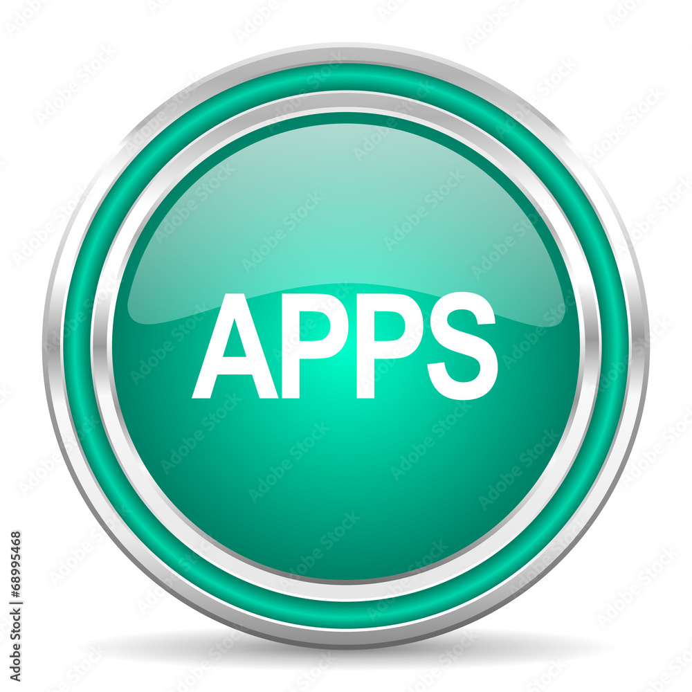 apps green glossy web icon apps green glossy web icon