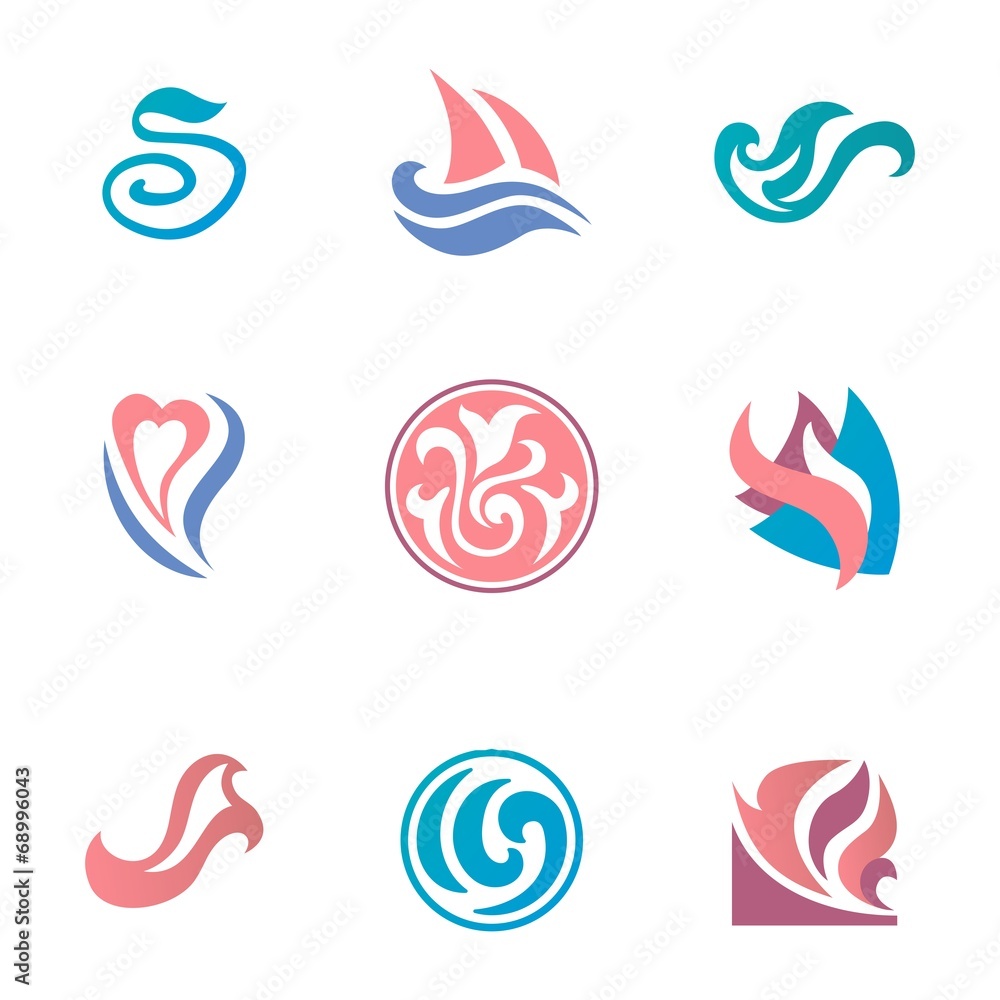Abstract beauty icons for corporate identity Abstract beauty icons for corporate identity