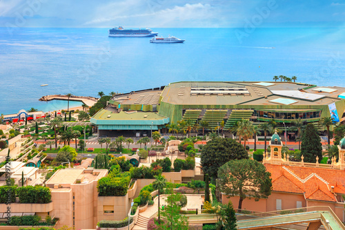 View over Monaco beach, Cote d'Azur