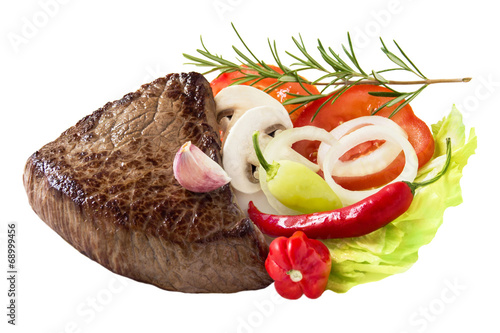 Steak und Salat photo