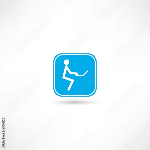 man with computer icon