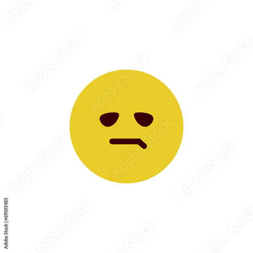 Unhappy flat emoji