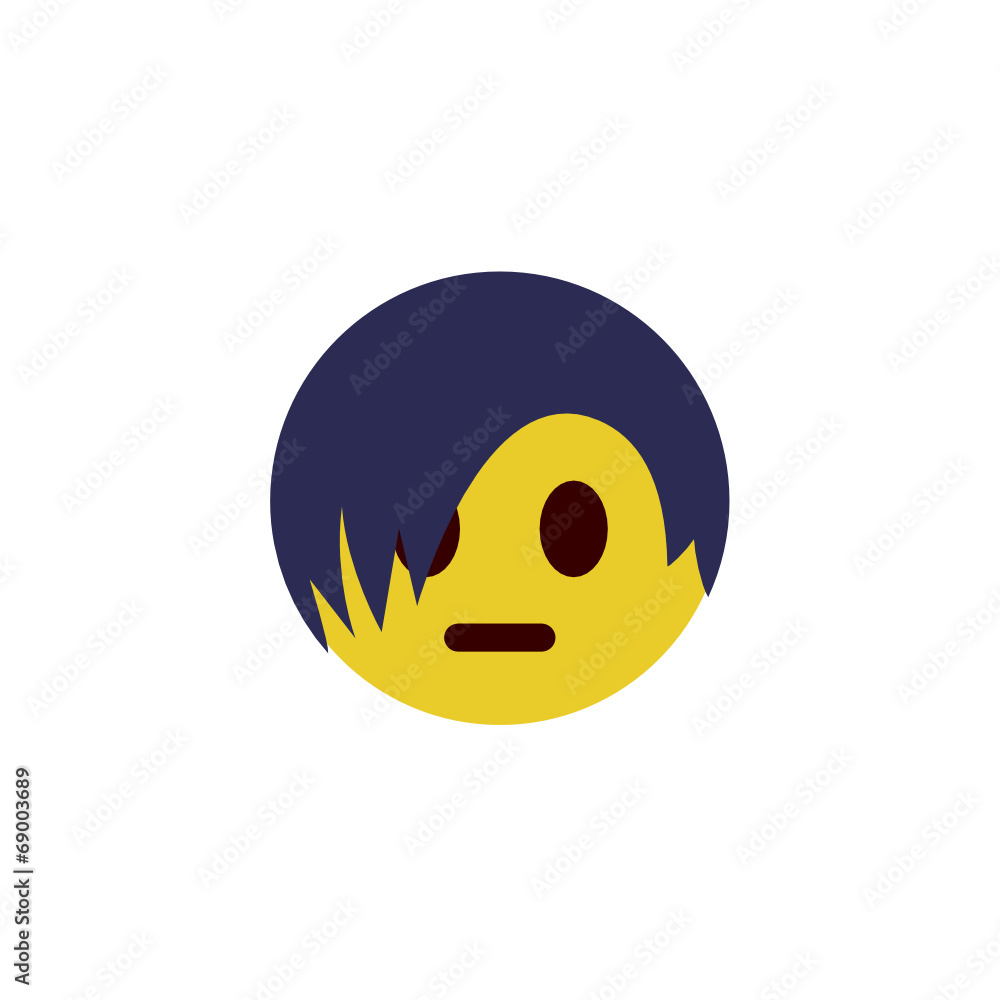 Emo flat emoji Stock Vector | Adobe Stock