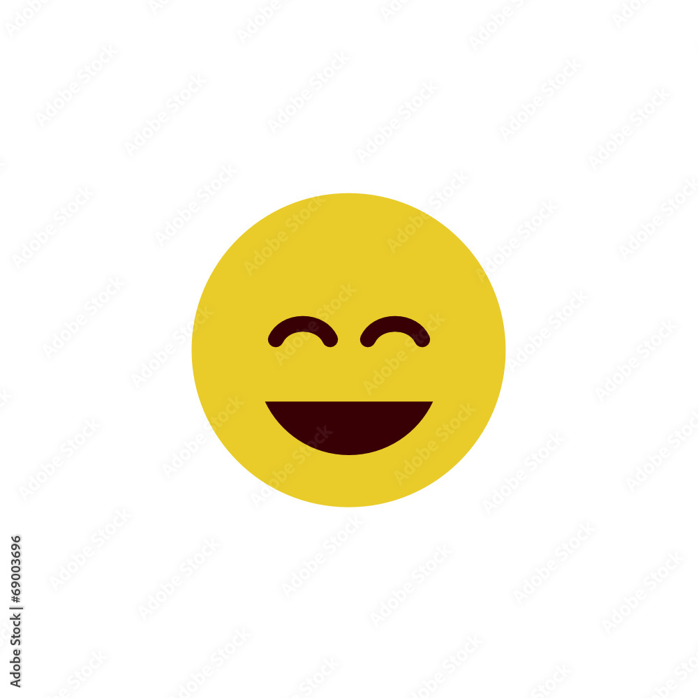 Giggle flat emoji Giggle flat emoji