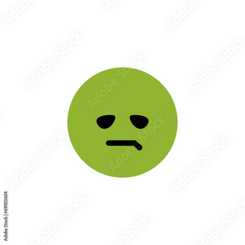 Sick flat emoji