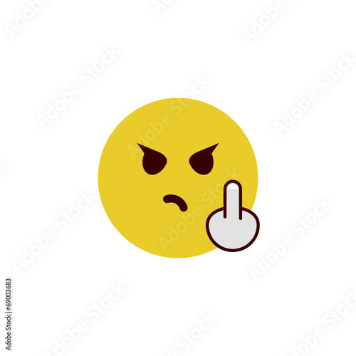 Rude flat emoji