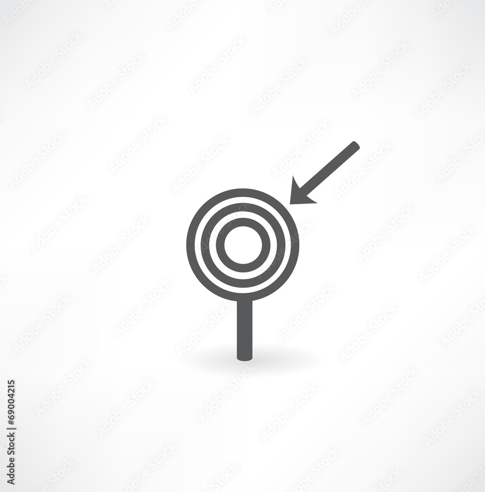 arrow Hitting A Target, Isolated On White Background, arrow Hitting A Target, Isolated On White Background,