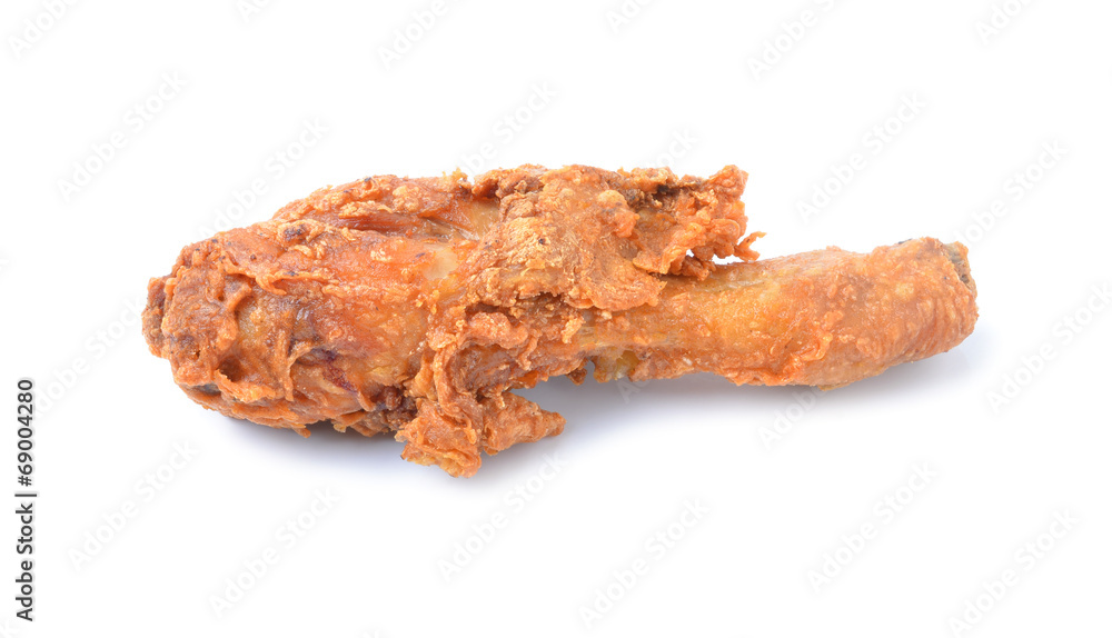 Fried chicken on white Fried chicken on white