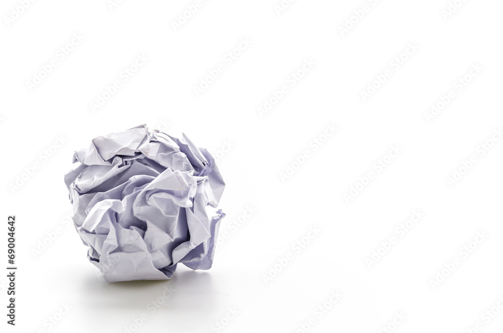 Crumble paper isolated on white background Crumble paper isolated on white background