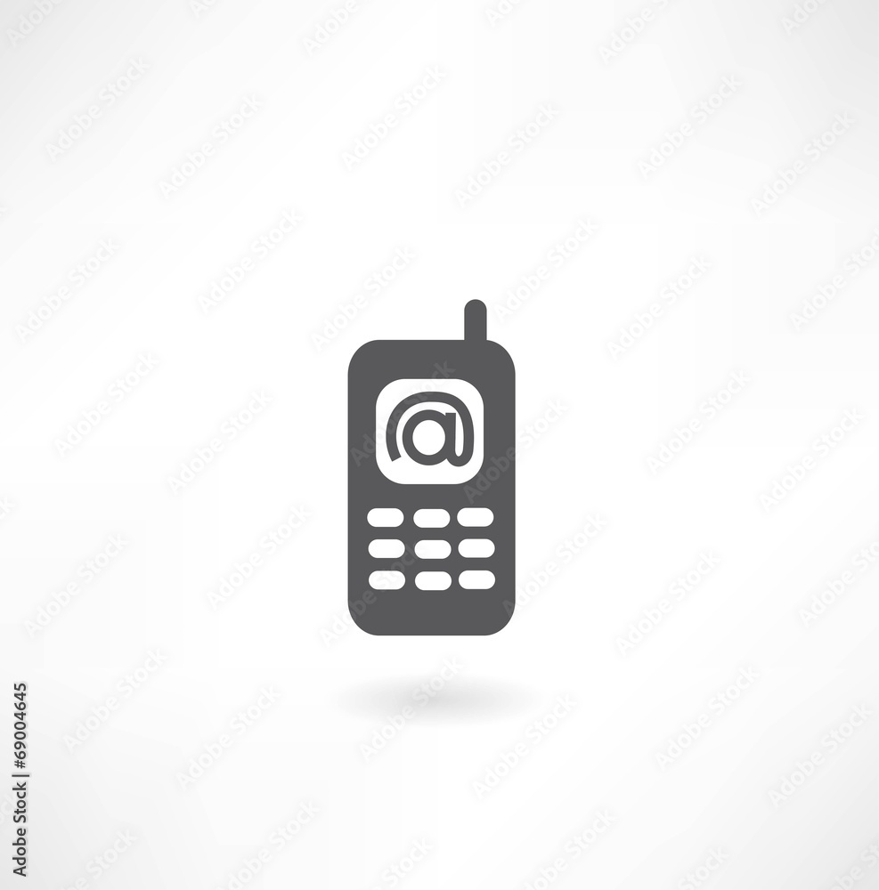 mobile with mail icon mobile with mail icon