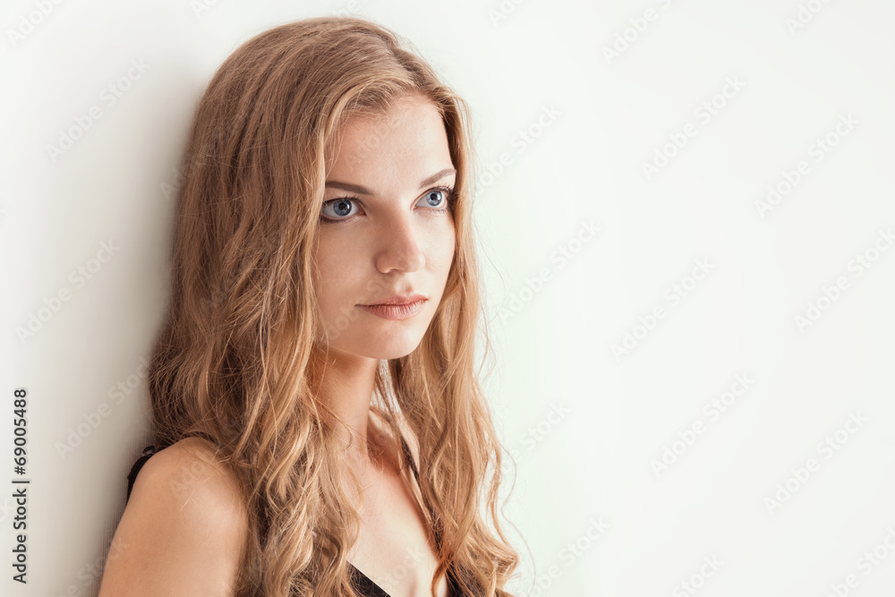 studio shot portrait of a young beautiful blonde woman studio shot portrait of a young beautiful blonde woman