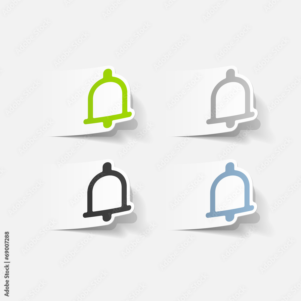 realistic design element: bell realistic design element: bell