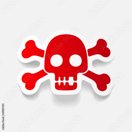 realistic design element: skull
