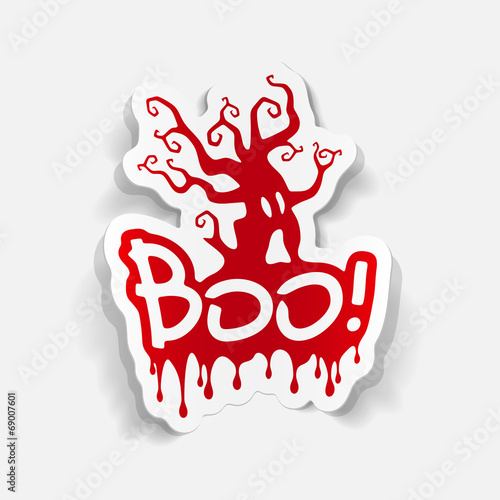 realistic design element: boo