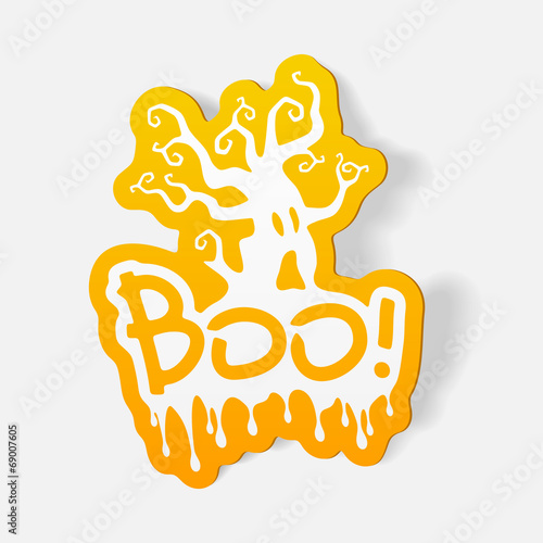 realistic design element: boo