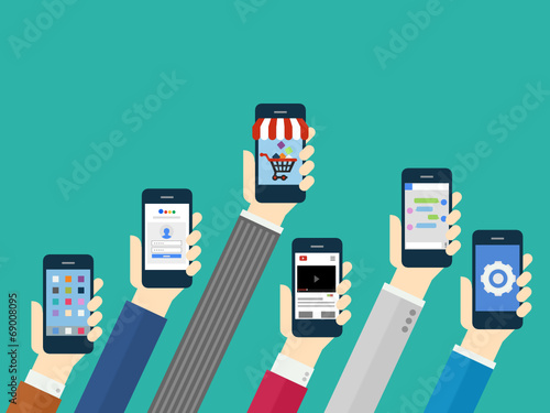 Mobile Application Concept - Flat Design