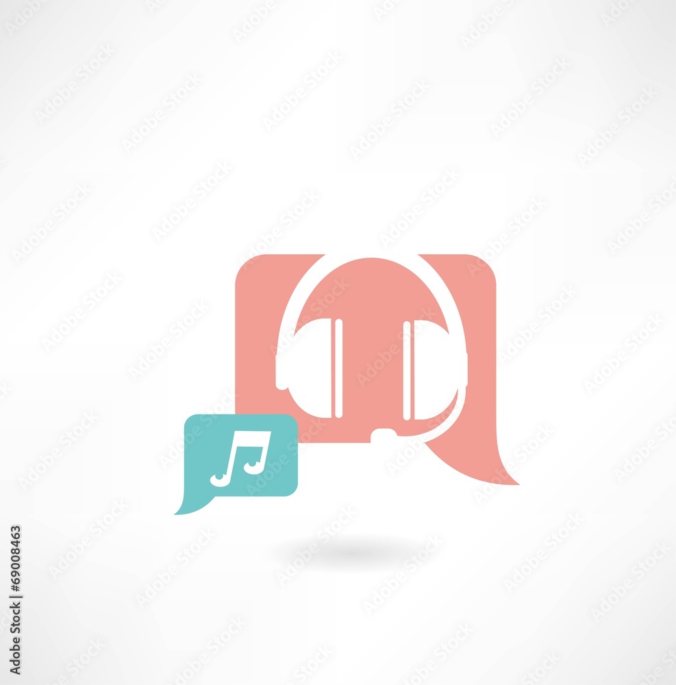headphones with music icon