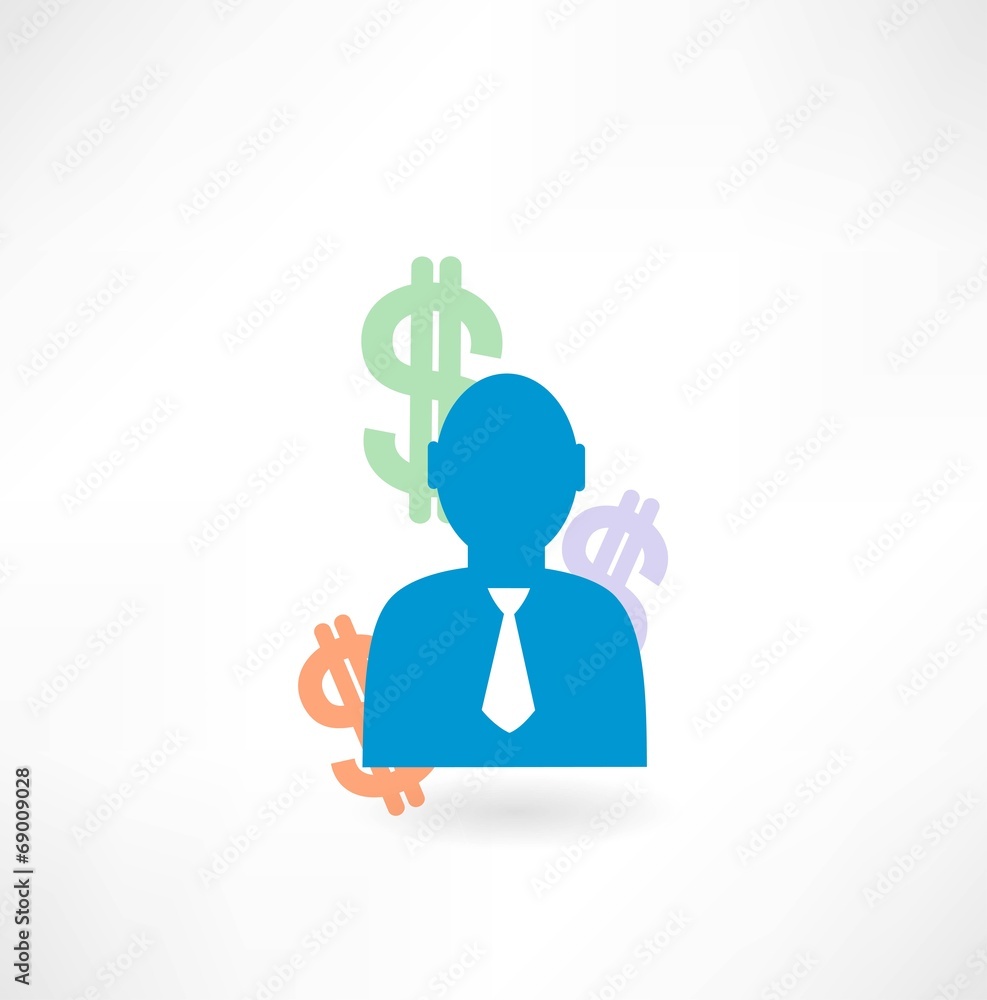 man and icon dollar icon man and icon dollar icon