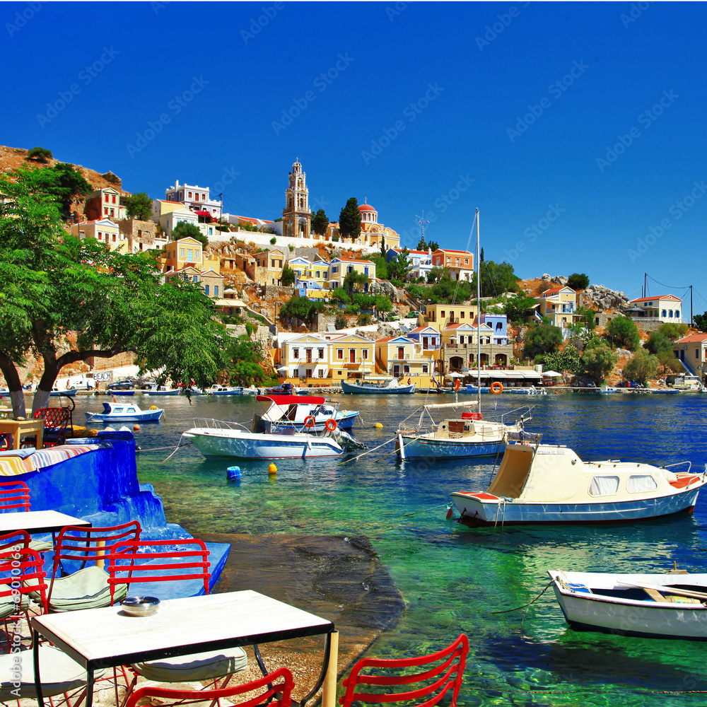 Symi - colorful small traditional island of Dodecanese, Greece