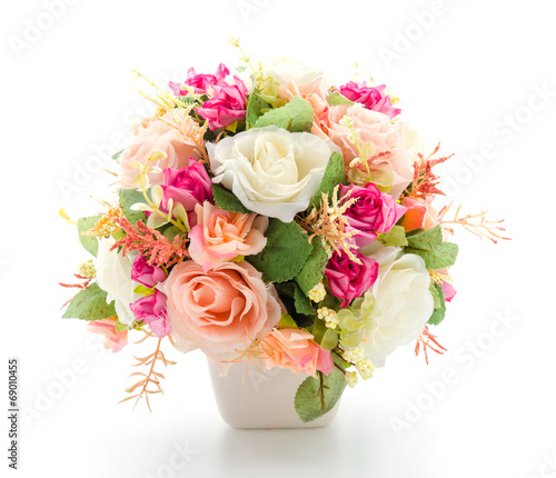 Bouquet flowers isolated on white