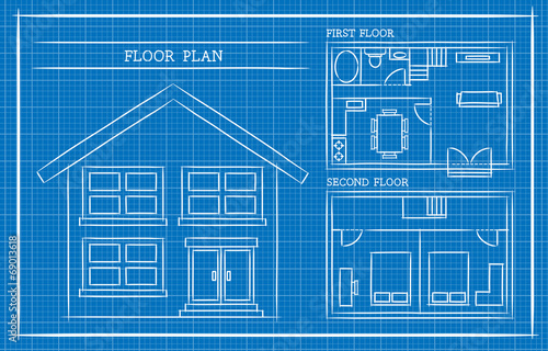 Blueprint, House Plan, Architecture