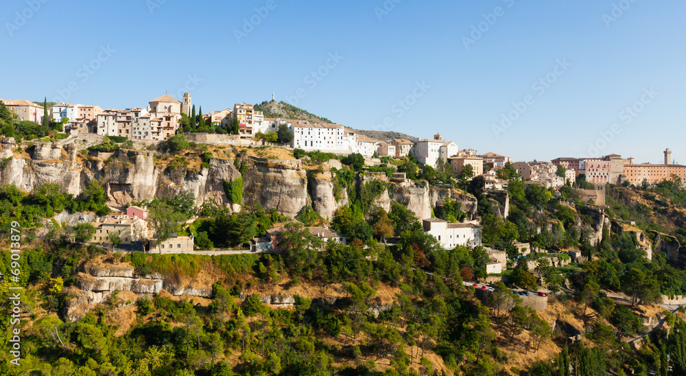   houses on rock in Cuenca. Castilla-La Mancha