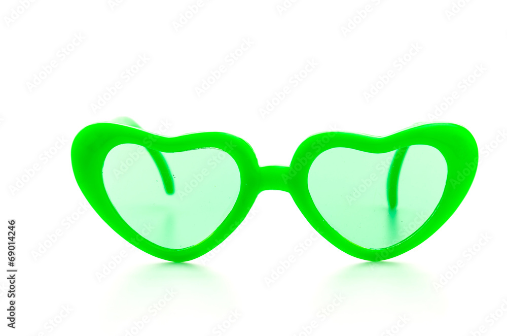 Fototapeta premium Heart glasses isolated on white background