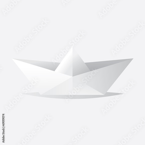 vector origami boat