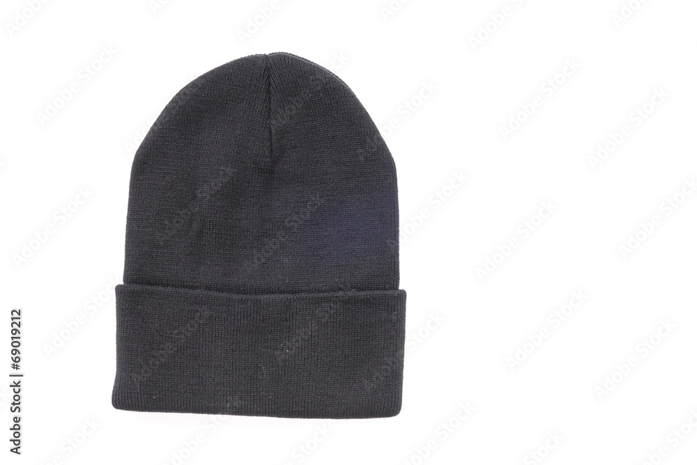 Knitted hat isolated on white