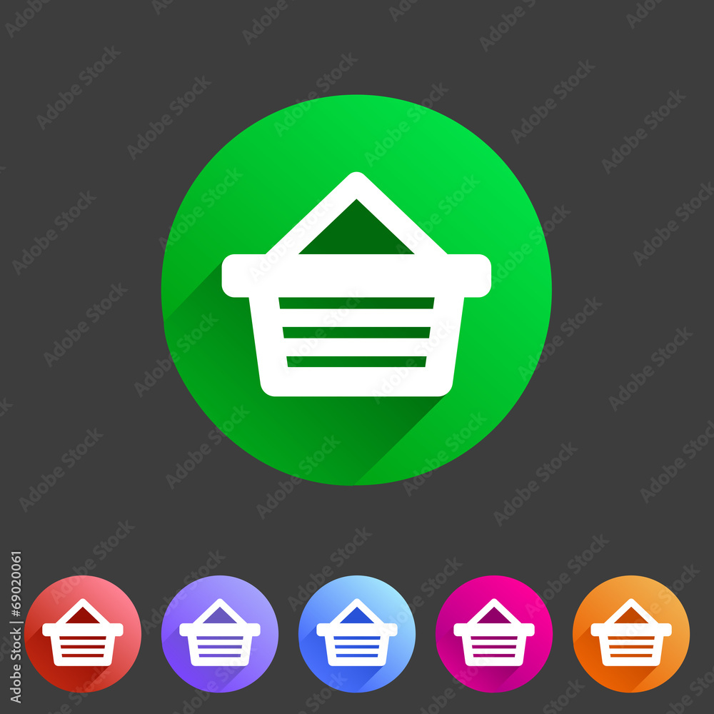 Shopping basket flat icon Shopping basket flat icon