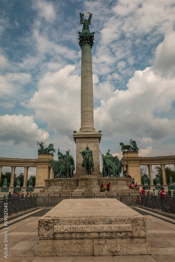A square dedicated to the Hungarian Kings in Budapest Hungary