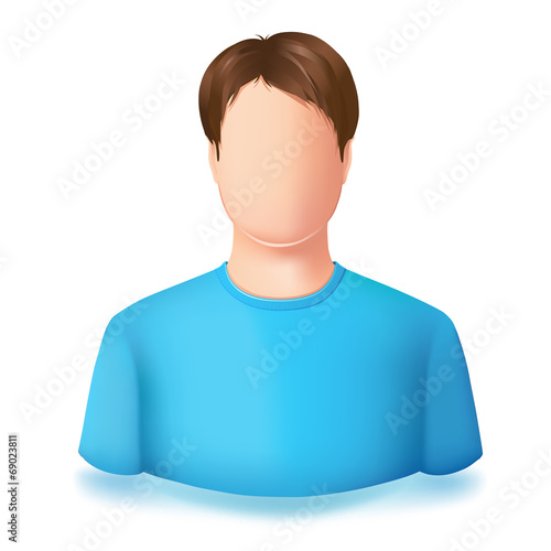 Icon of user male. No face