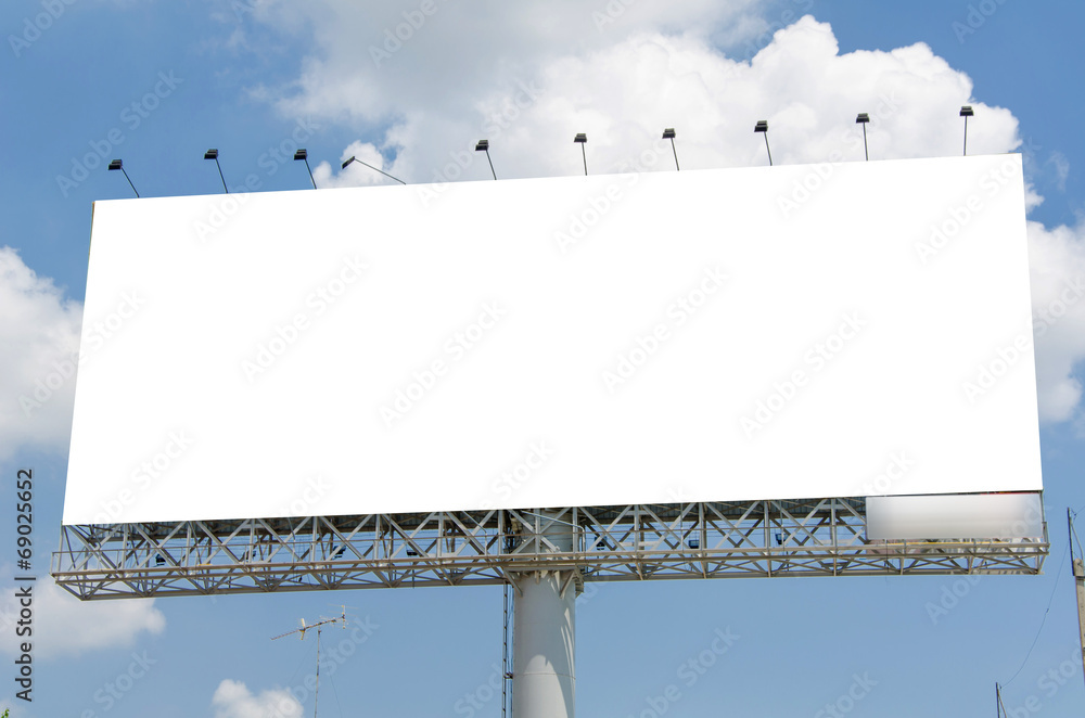 Blank billboard ready for new advertisement Blank billboard ready for new advertisement