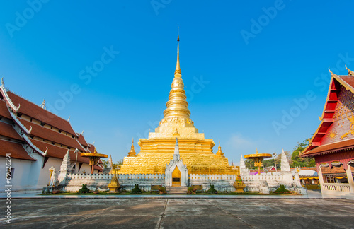 Golden Pagoda in Wat Phra That Chae Haeng Temple, Nan province,