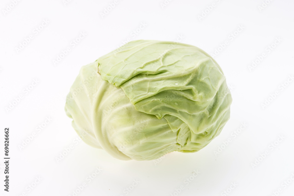 Cabbage isolated on white Cabbage isolated on white