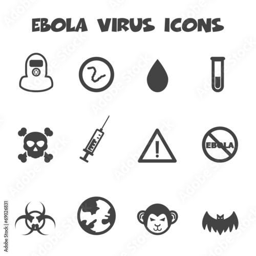 ebola virus icons