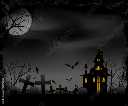 Halloween night background for you design