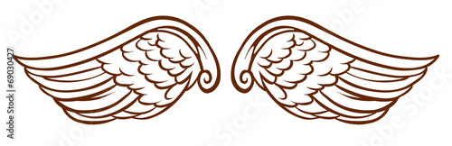 A simple sketch of an angel's wings