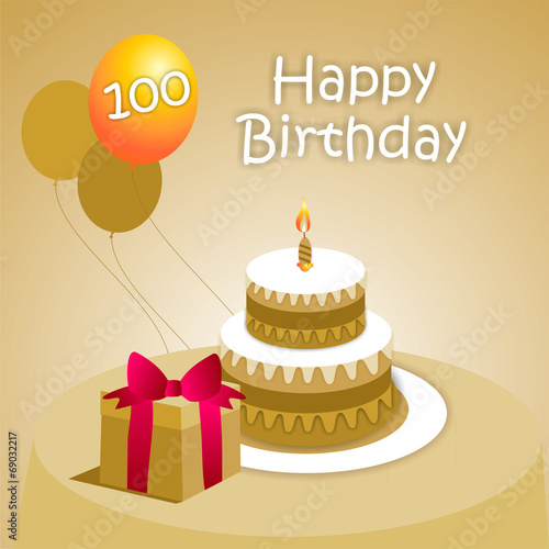 Felicitación 100 ENG