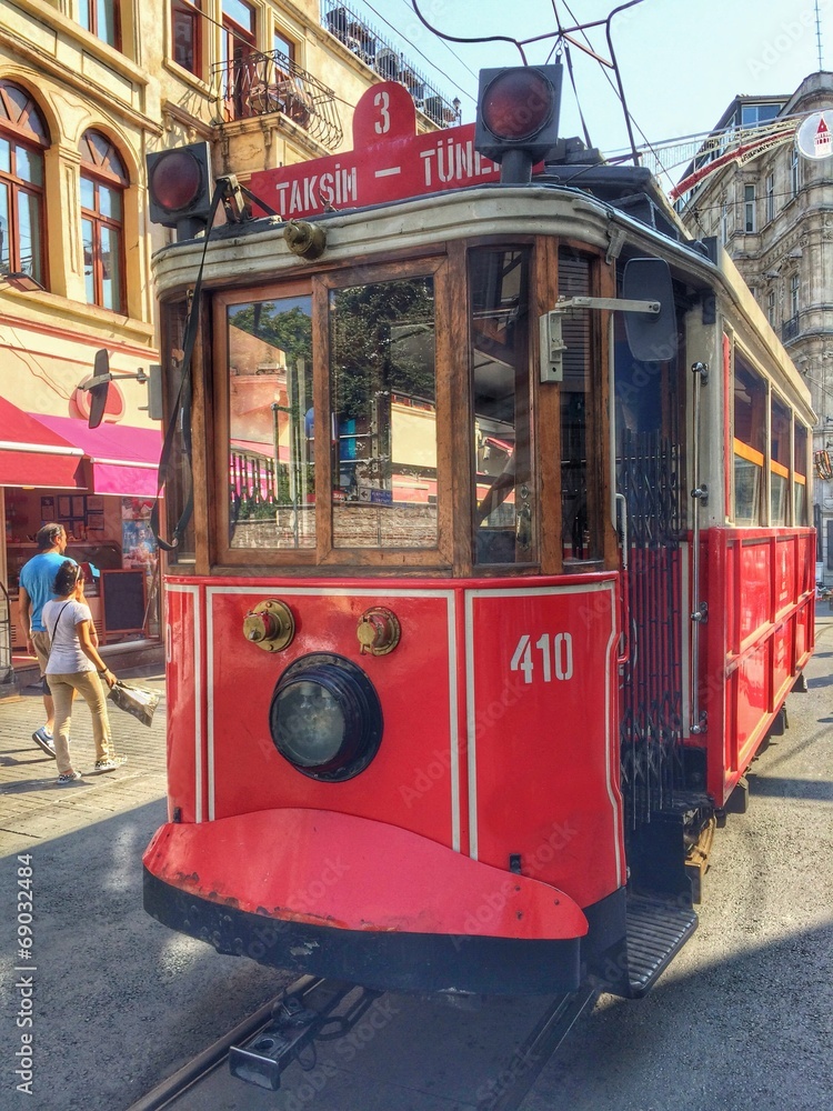 Fototapeta premium Retro tram,Taksim,Istanbul