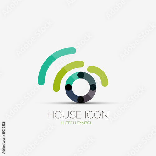 Home wifi company logo, business concept