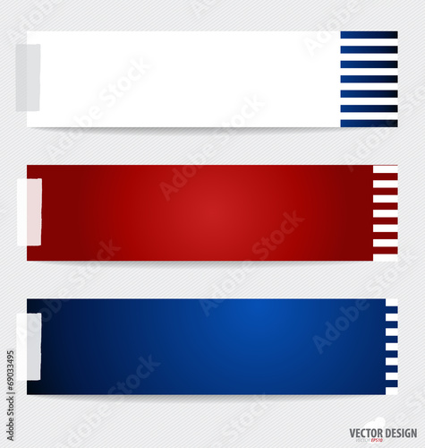 Note papers, ready for your message. Vector illustration.