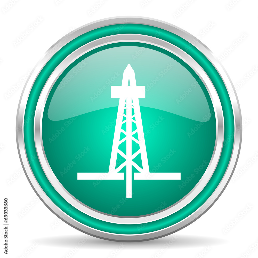 drilling green glossy web icon drilling green glossy web icon