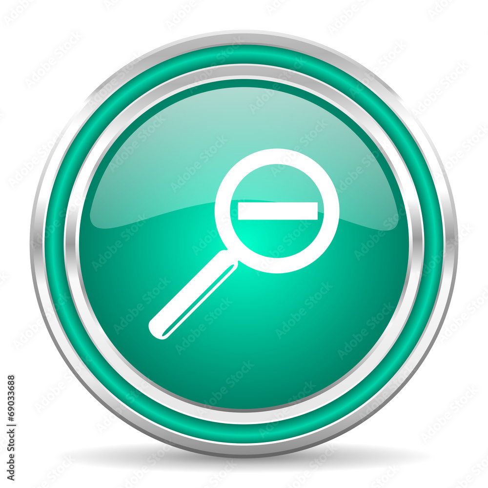 lens green glossy web icon