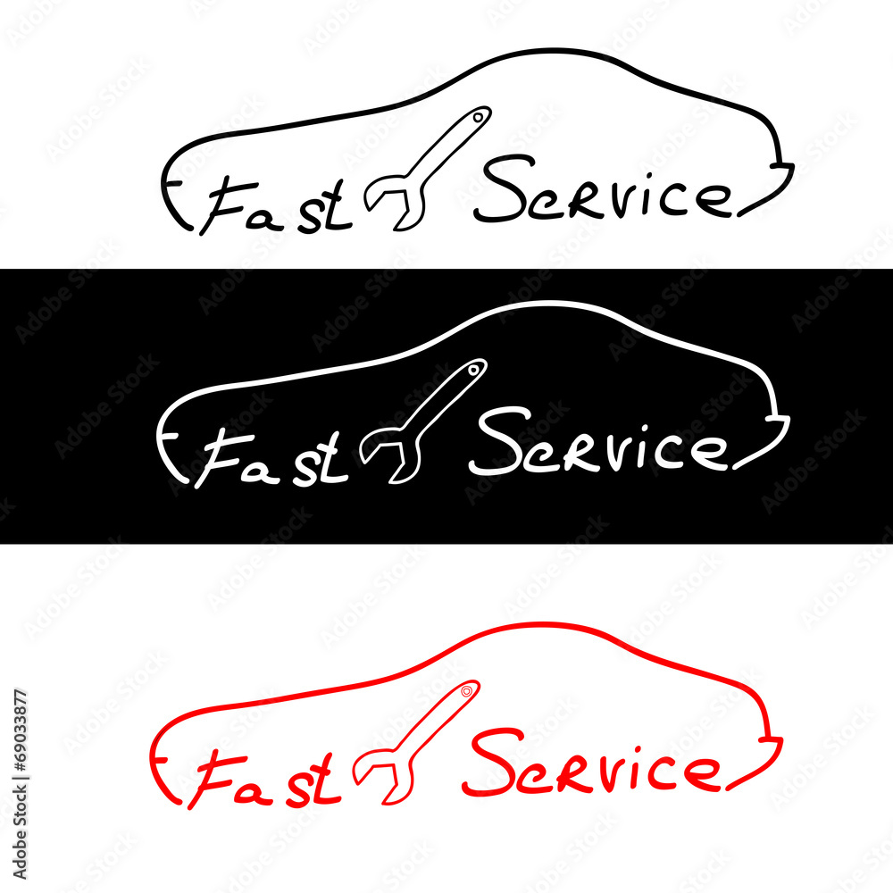Fast service auto logo